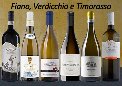 Una panoramica tra tre vitigni autoctoni rappresentativi della viticoltura<br>italiana: Fiano, Verdicchio e Timorasso